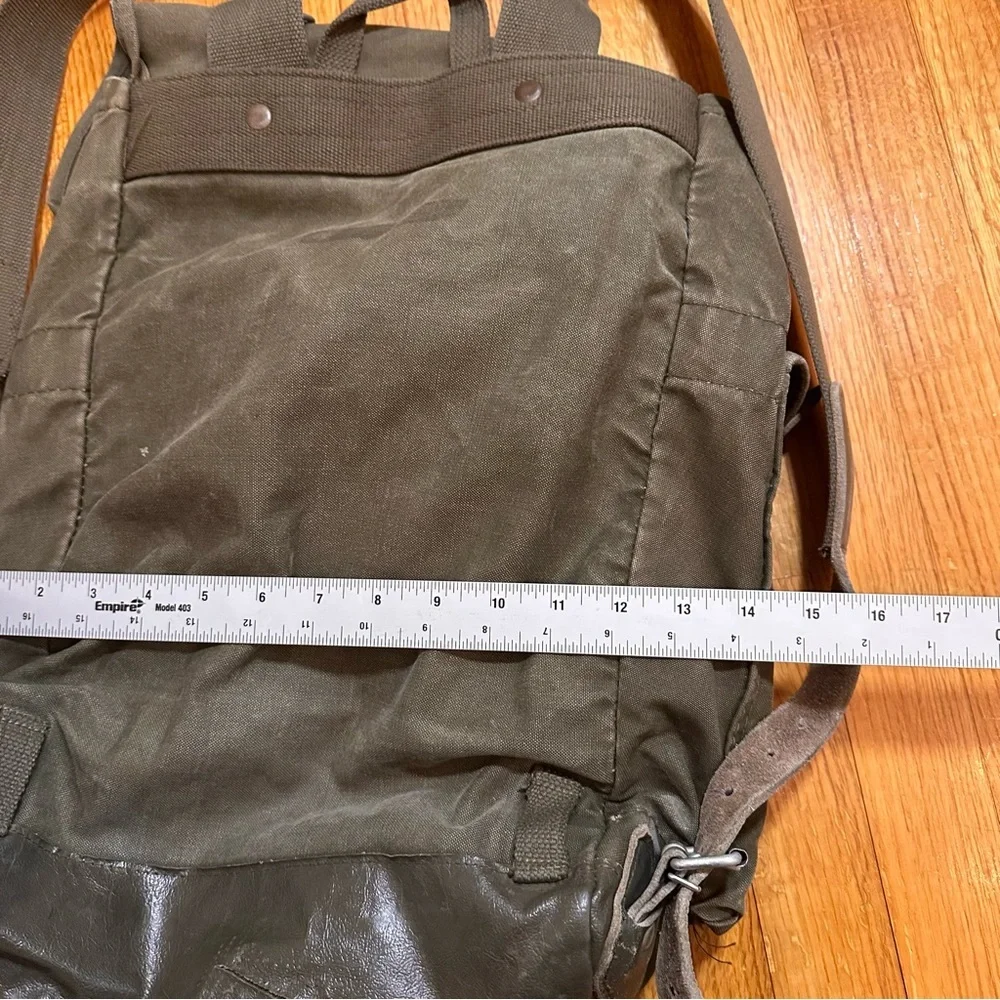 Deuter Augsburg Military Backpack, Leather + Canvas Vintage